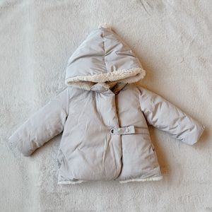 Zara Baby Girl Faux Fur Lined Puffer Jacket